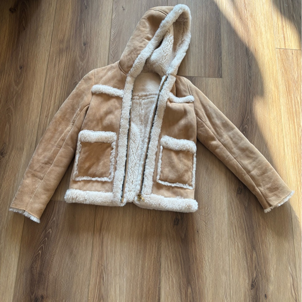 Sandro Beige Sherpa Jacket